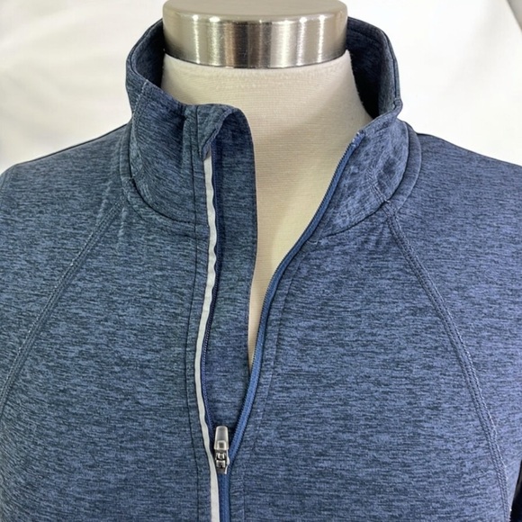 Champion C9 Women's Run Half Zip Pullover "Military Blue Heather" Top - Picture 13 of 16